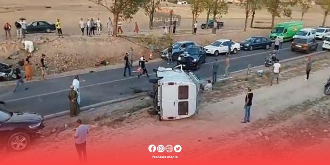 مأساة على الطريق الوطنية : تصادم مروِّع يؤدي إلى وفاة 9 أشخاص وإصابة 6 آخرين بجروح خطيرة
