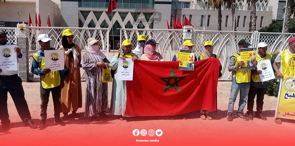 وقفة احتجاجية في سيدي بنور: مطالب صرف أجور أعوان الحراسة الخاصة تثير الانتباه