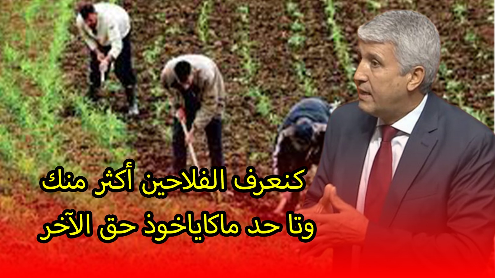 وزير الفلاحة يجيب بإنفعال على سؤال برلماني : كنعرف الفلاحين أكثر منك وتا حد ماكاياخوذ حق الآخر +(فيديو)