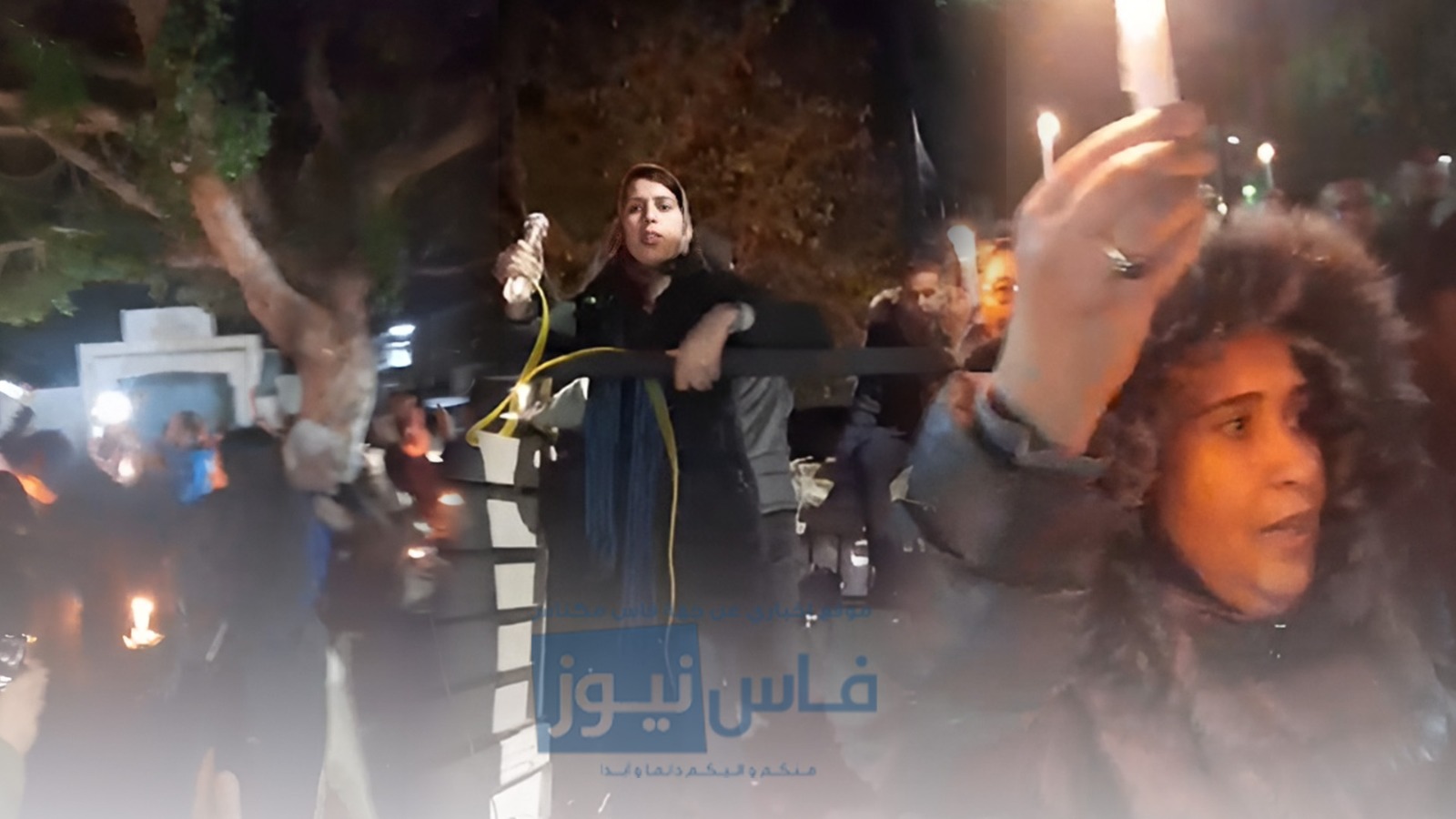 شاهد .. الأساتذة بشوارع فاس ساخطين في مسيرة احتجاجية داروها بالشموع +(فيديو)