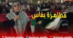 مظاهرة بفاس لدعم غــzة والتنديد بجرائم جيش الإحتلال الإسلائيلي وتقتييييله للمدنيين +(فيديو)