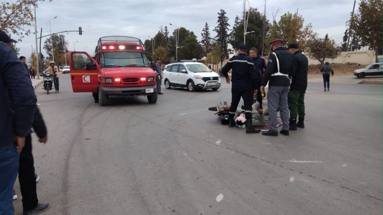 Elderly Man Seriously Injured in a Traffic Accident in Oulad Tayeb