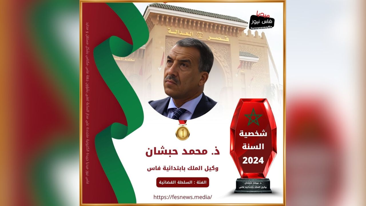 Fes News Names Mohamed Habchane as Personality of the Year in the Judicial Authority Category