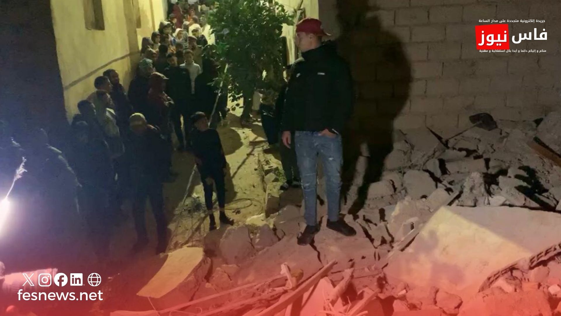 House Collapse in Jnan Al-Ward District, Fez: Panic Among Residents as Divine Providence Averts Disaster