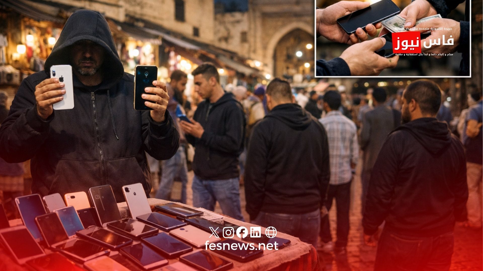 Surge in trafficking of stolen phones in Fes markets amid security efforts and challenges of “breach of trust” thefts
