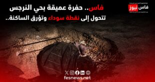 حفرة عميقة بحي النرجس/Un profond trou dans le quartier d'Al-Narjis